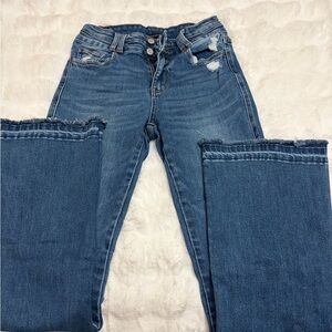 Flying Monkey Distressed Denim Straight Leg Jeans